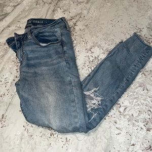 American Eagle ripped jeggings
